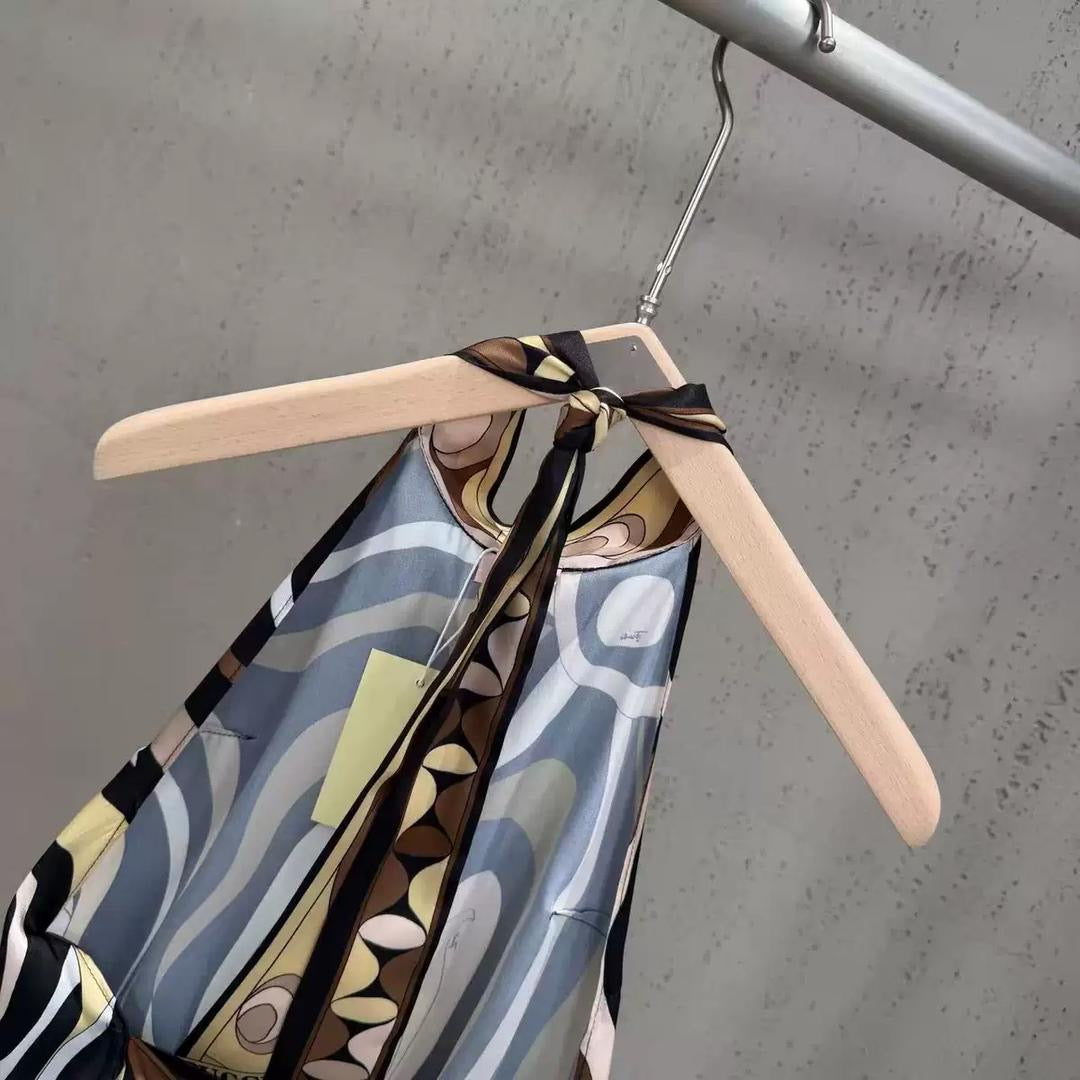 Abstract Halter Set