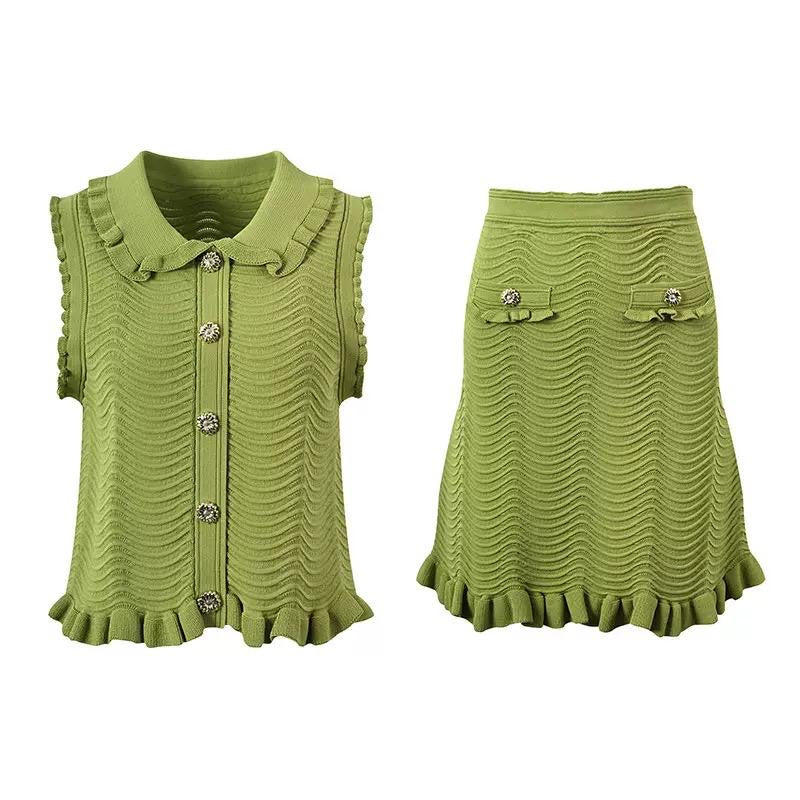 Emerald Ruffle Skirt Set