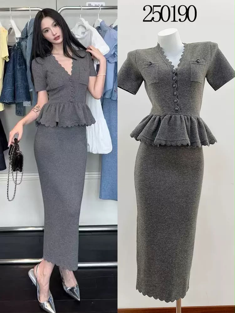 Colette Peplum Midi Dress