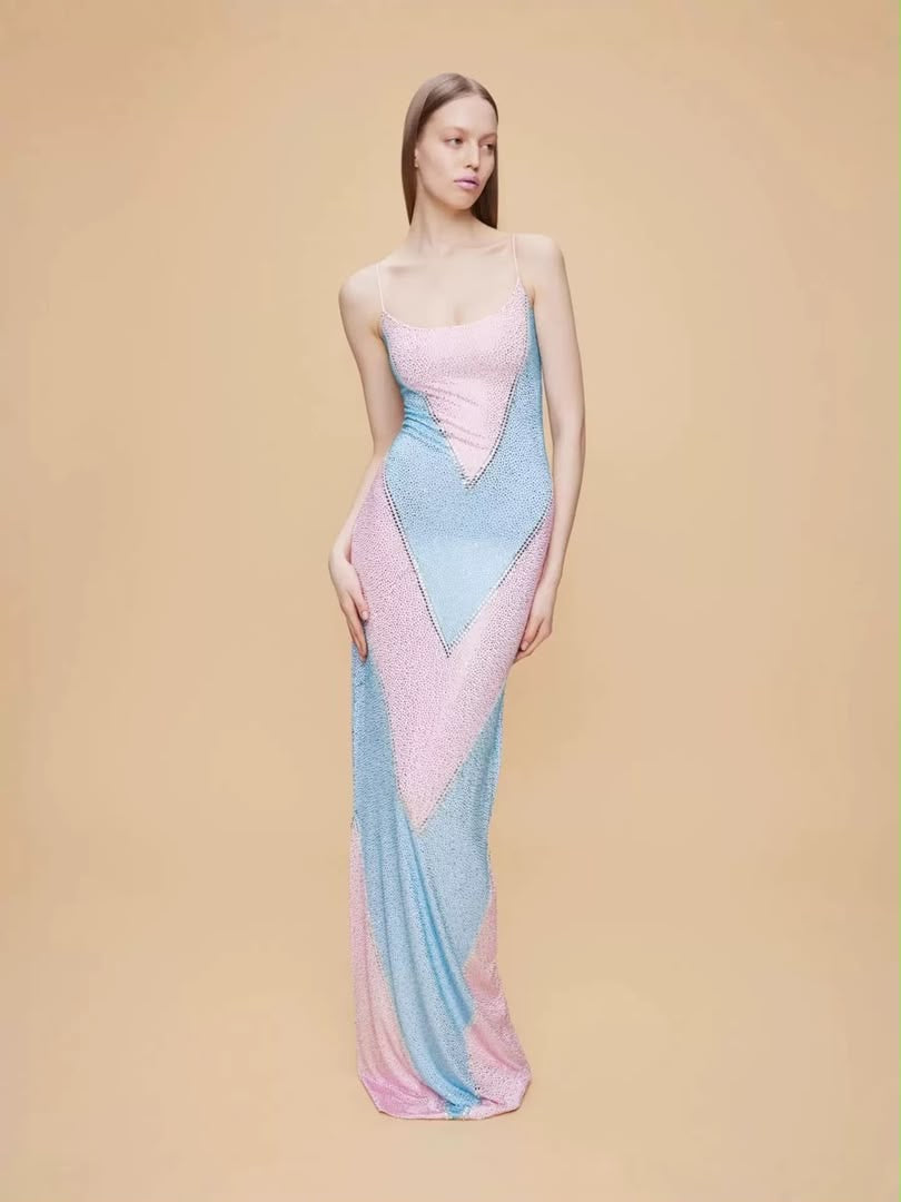 Crystal Chevron Gown