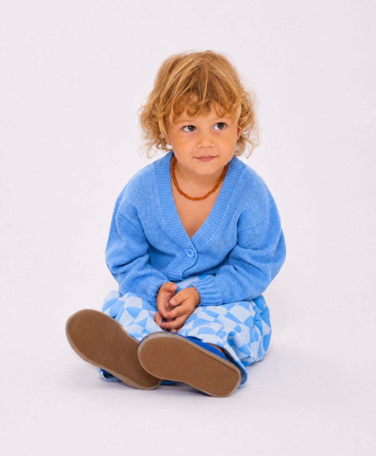 Blue Check Cozy Set