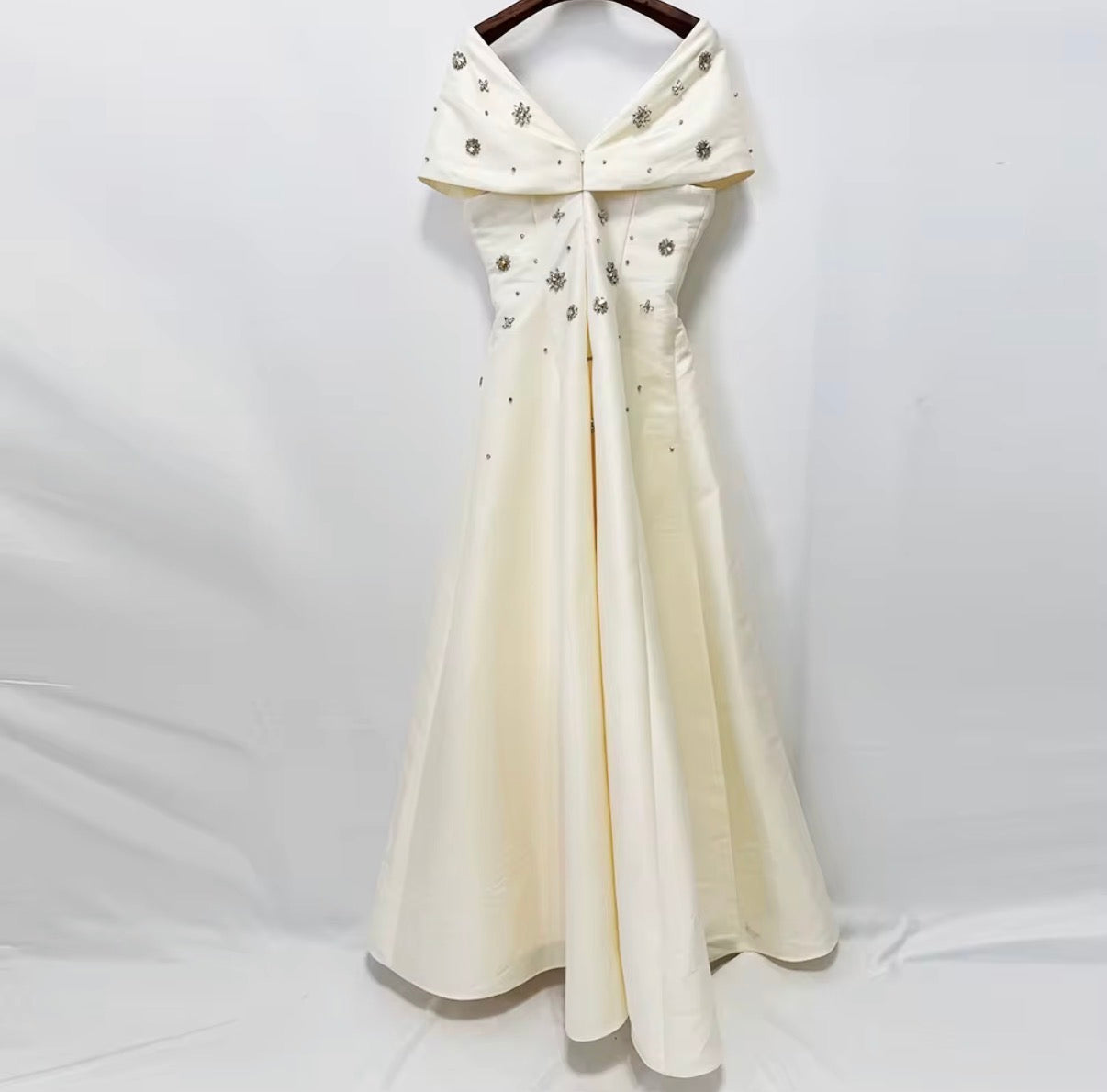 Crystal Cape A-Line Gown