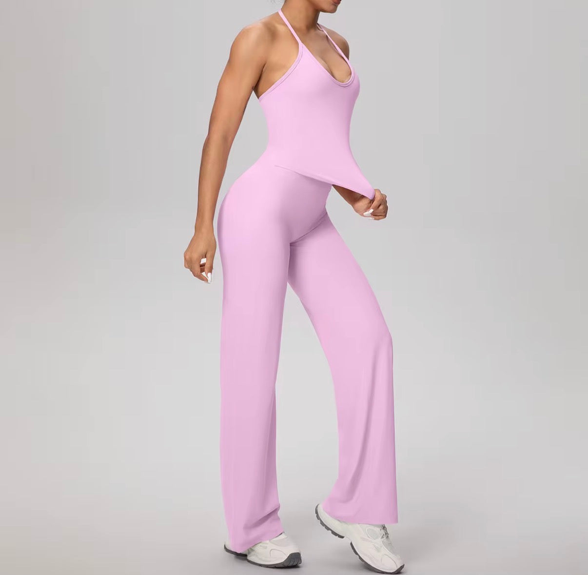 Halter Sculpt Flowy Set
