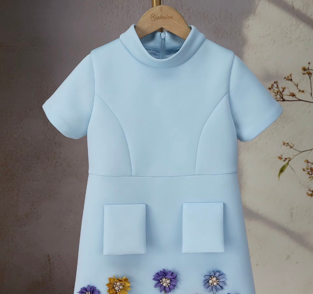 Rainbow Blossom Pocket Dress