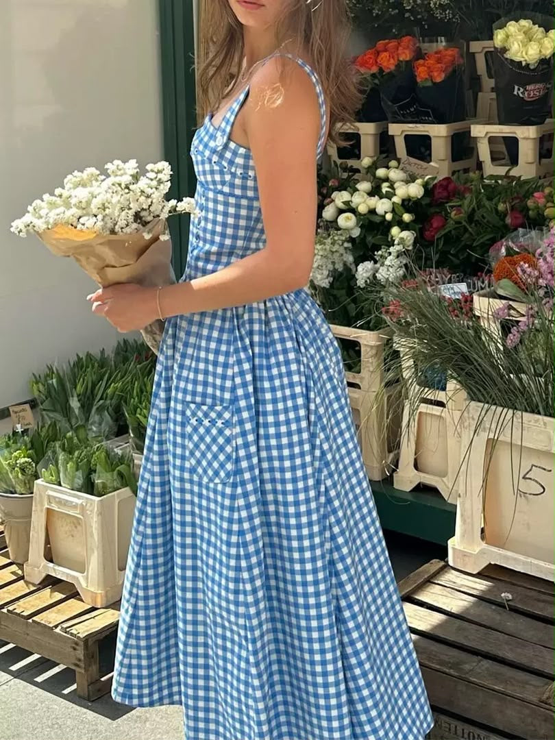 Bluebell Gingham Corset Dress