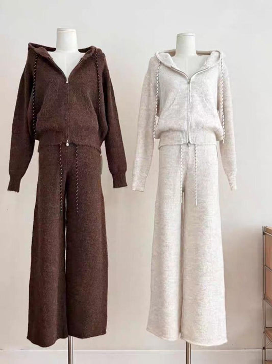 Cozy Luxe Knit Hoodie Set