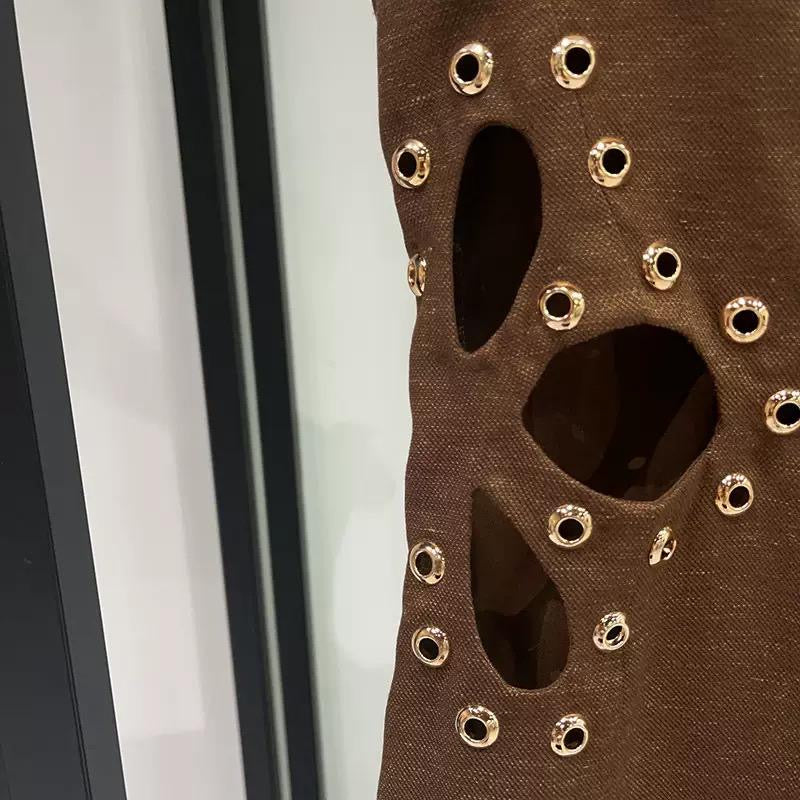 Espresso Eyelet Dress