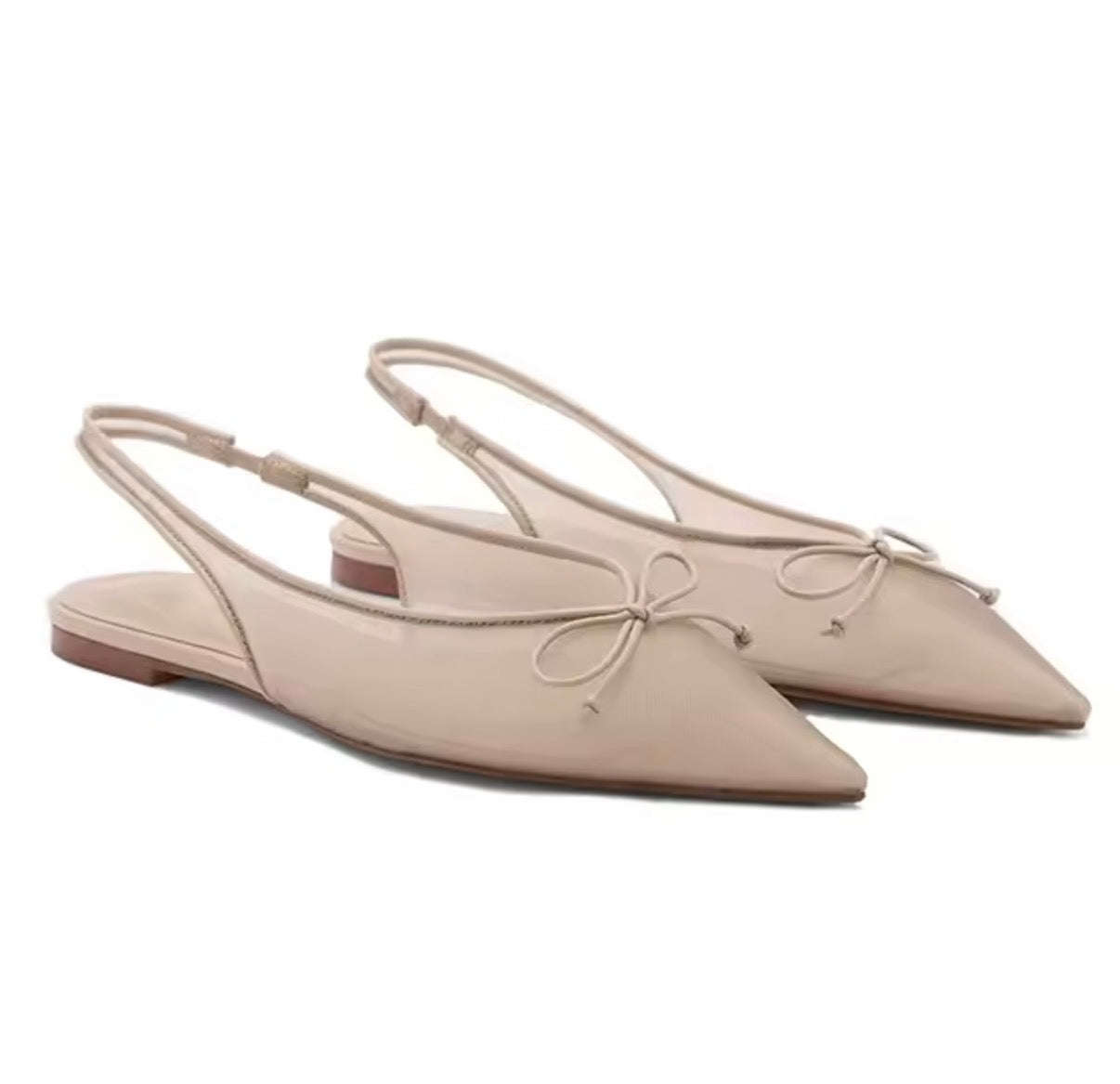 Soft Bow Slingback Flats