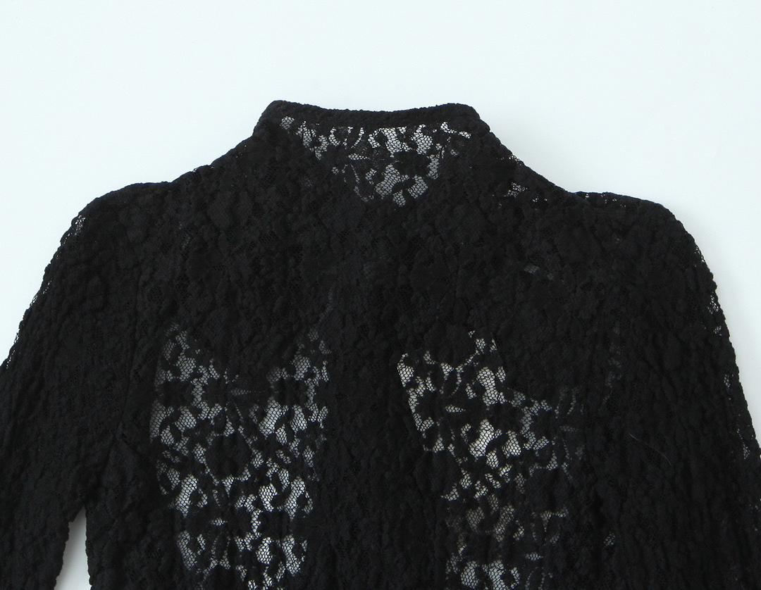 Midnight Lace Bow Bodysuit