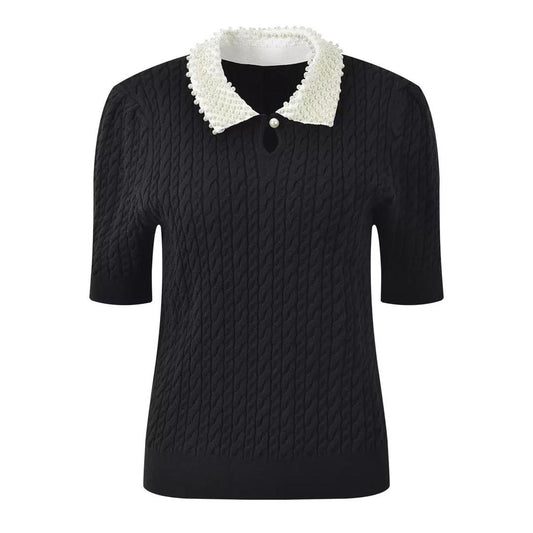 Pearl Noir Knit Top