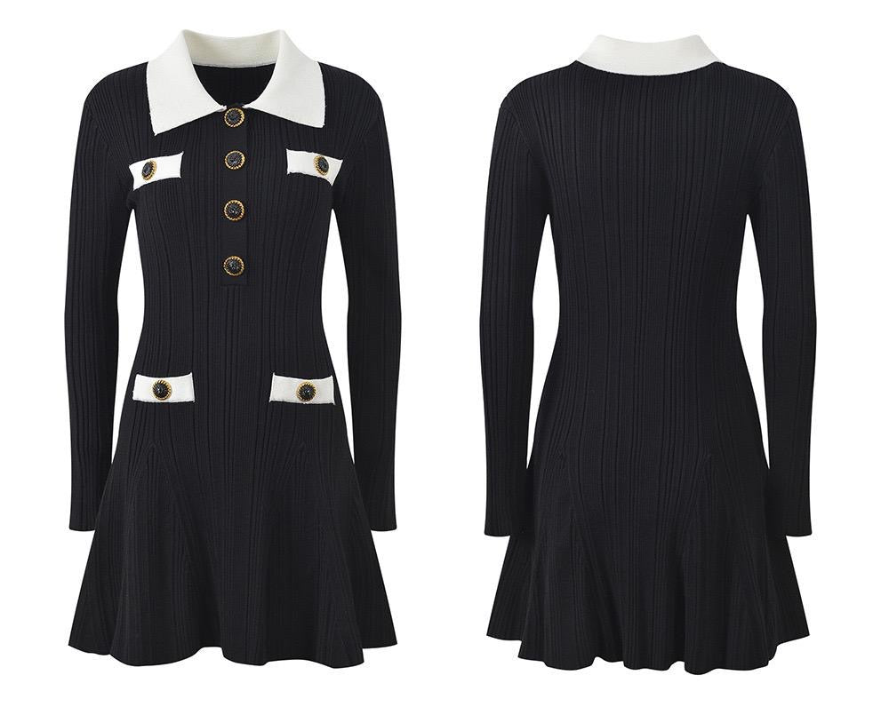 Monaco Contrast Trim Dress