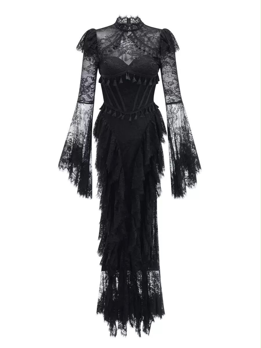 Ethereal Lace Corset Maxi Dress