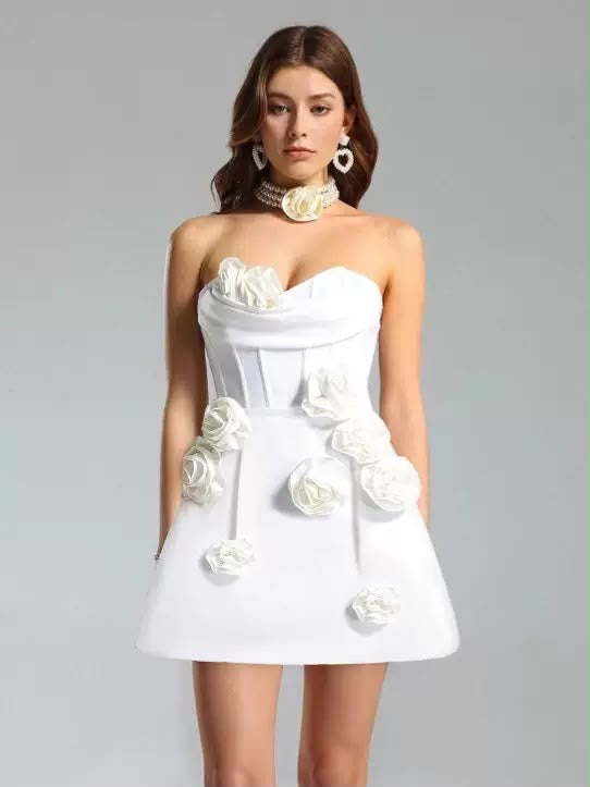 Rosette Charm Mini Dress