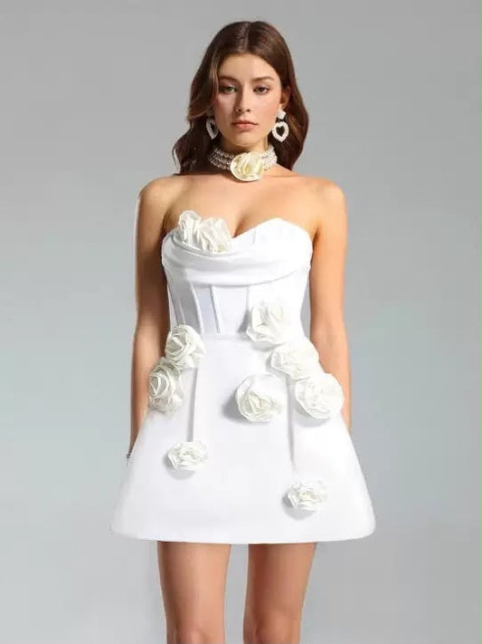 Rosette Charm Mini Dress