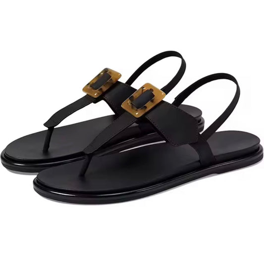 Marble Buckle Sandals