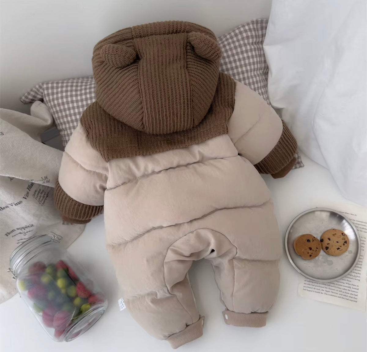 Cocoa Bear Puffer Romper
