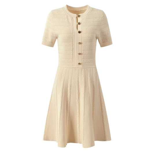 Luxe Textured Button Knit Dress