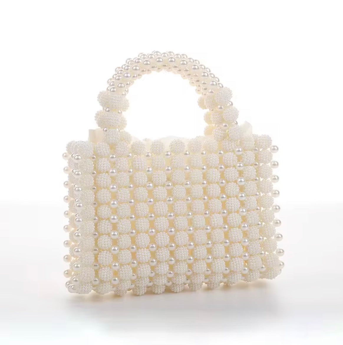 White Pearl Crystal Mini Bag