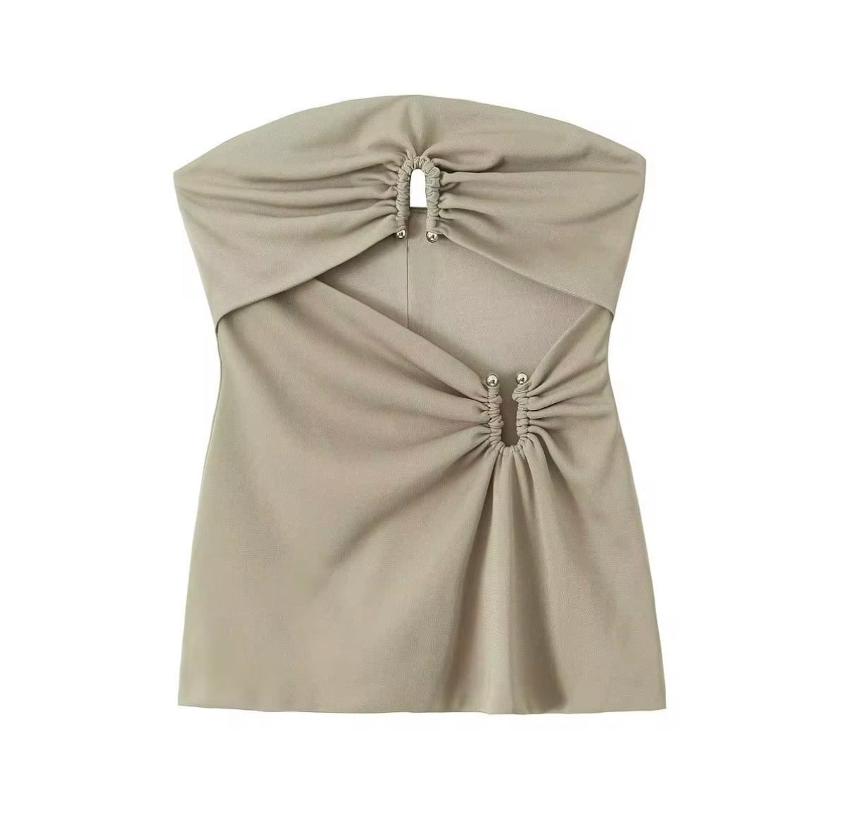 Strapless Ruched Corset Top