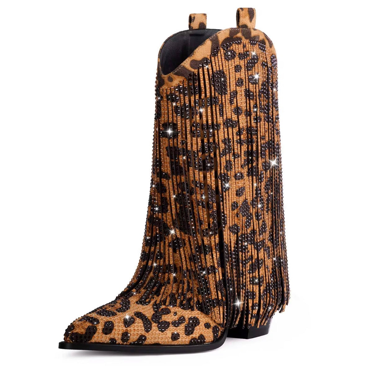 Crystal Fringe Cowboy Boots