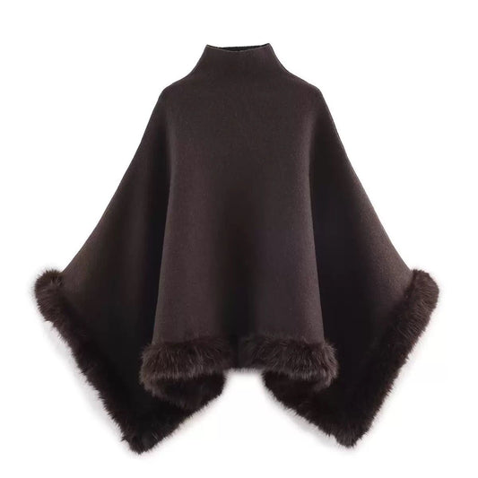 Vienna Fur-Trim Cape