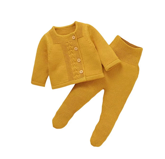 Classic Button Knit Baby Set
