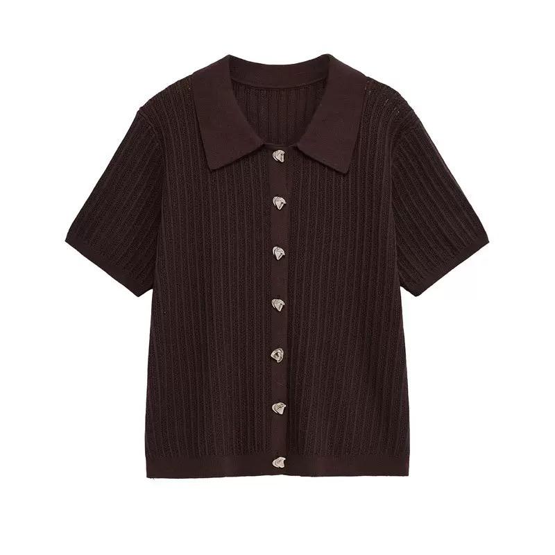 Ribbed Knit Shirt & Pants Set