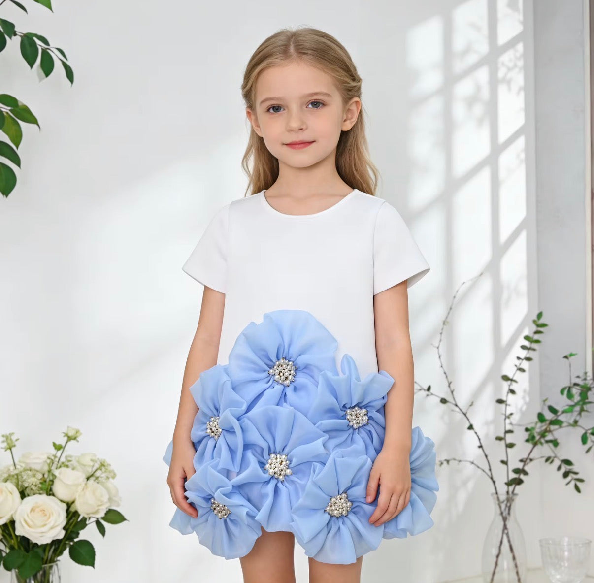 Pearl Bluebell Bloom Dress