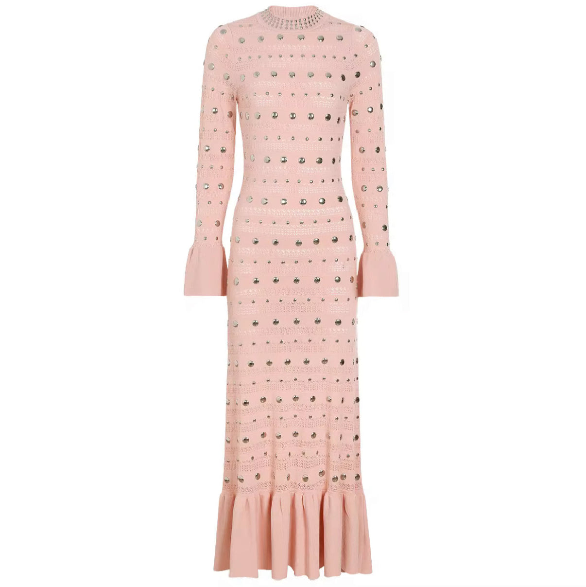 Celestial Studded Knit Dress