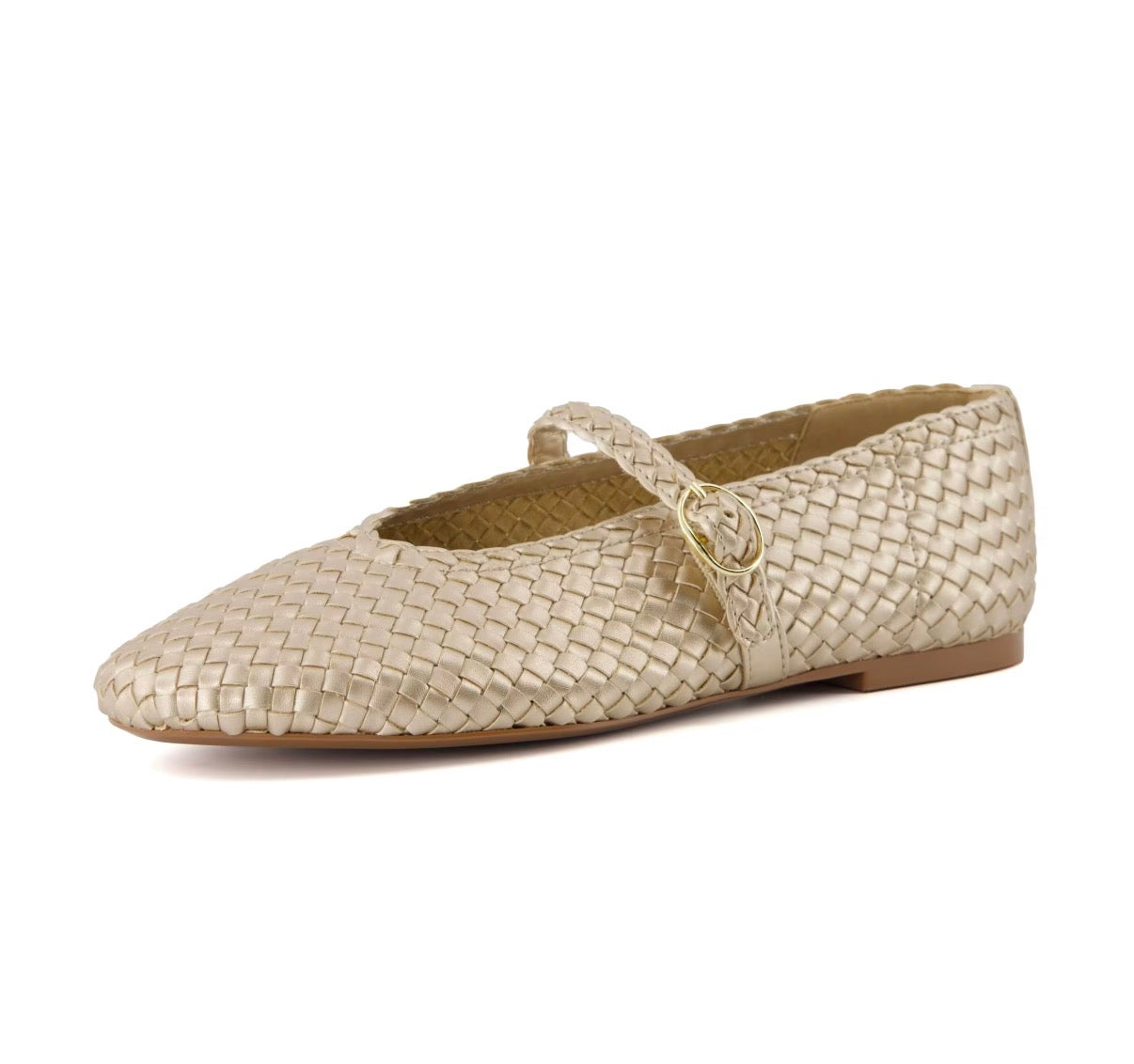 Woven Strap Ballet Flats