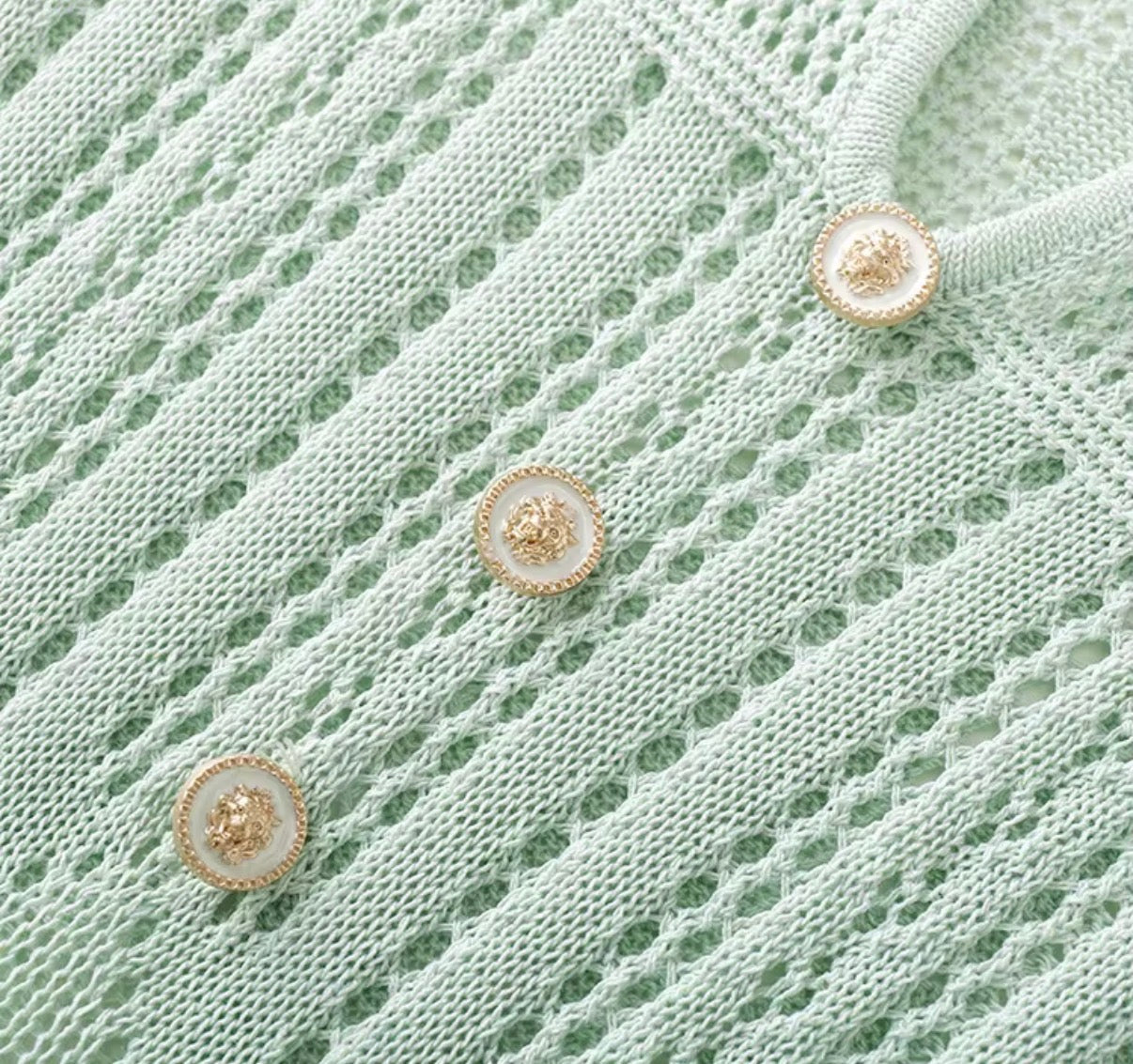 Mint Lace Knit Maxi Dress