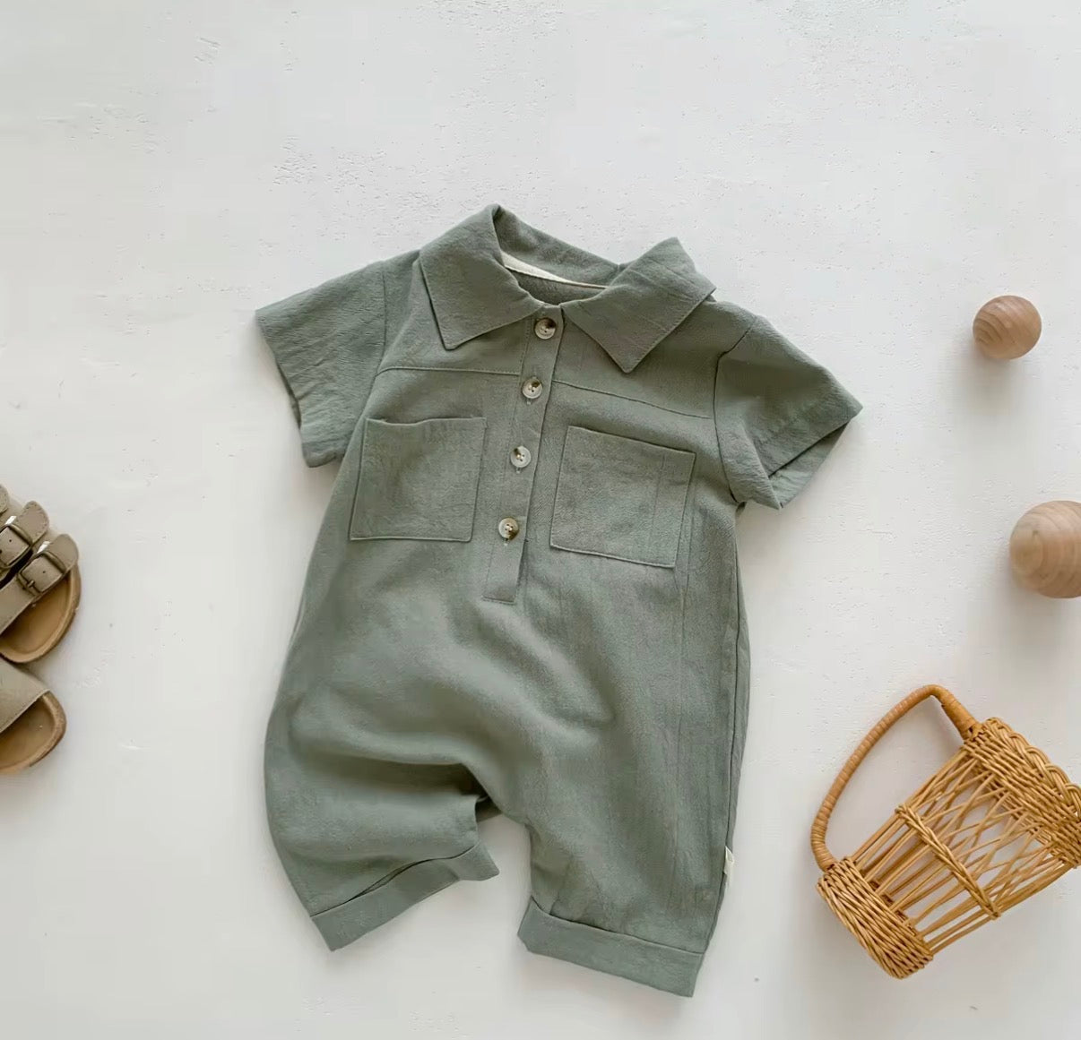 Sage Explorer Romper
