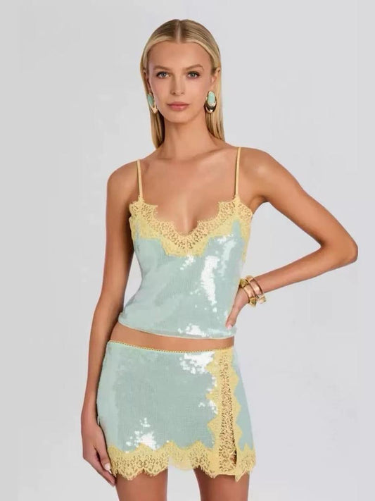 Sequin Lace Set