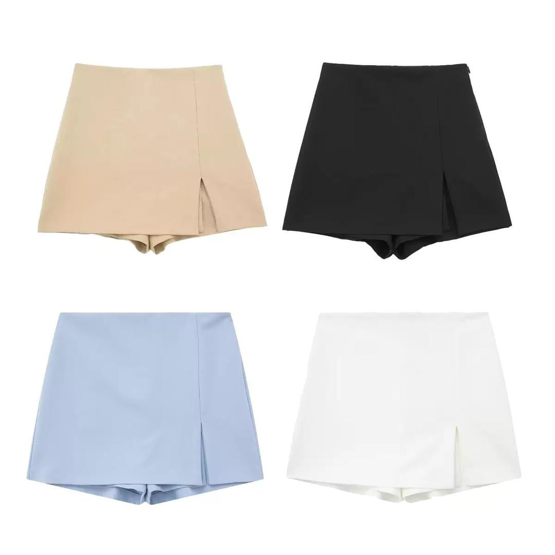 Tailored Skort with Front Slit