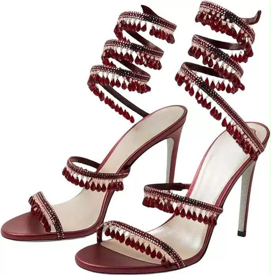 Crystal Cascade Heels