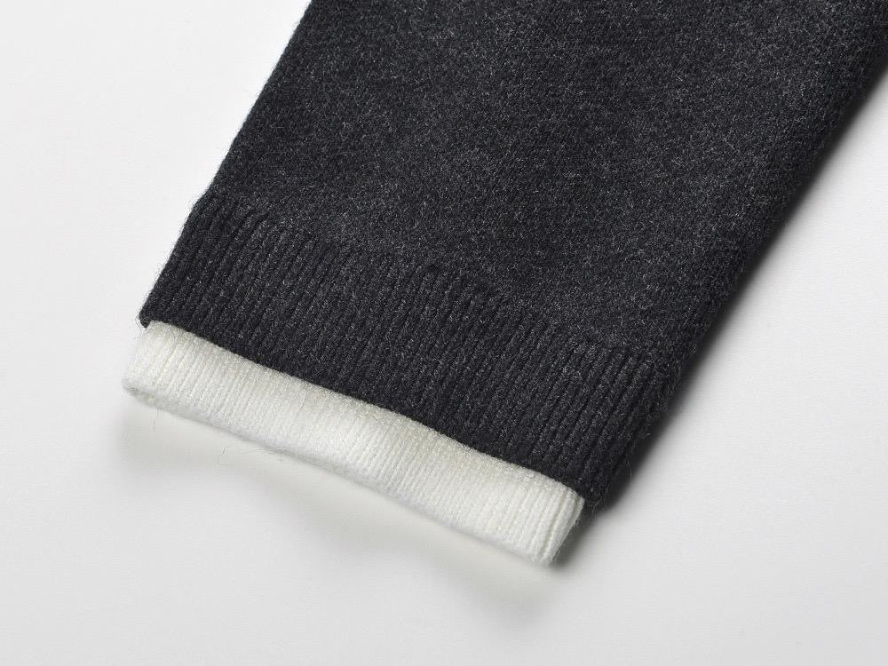 Winter Muse Contrast Knit Dress