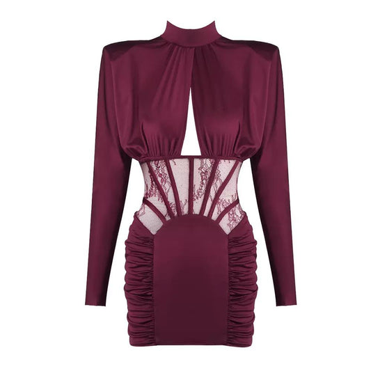 Burgundy Sirène Corset Dress