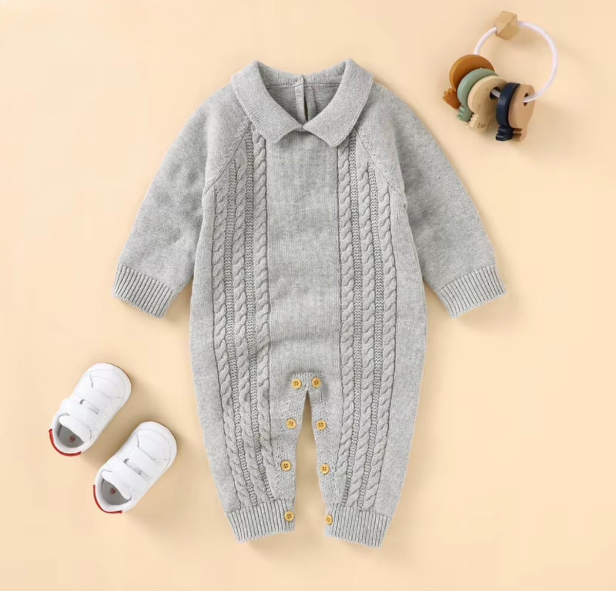 Heritage Cable Knit Romper