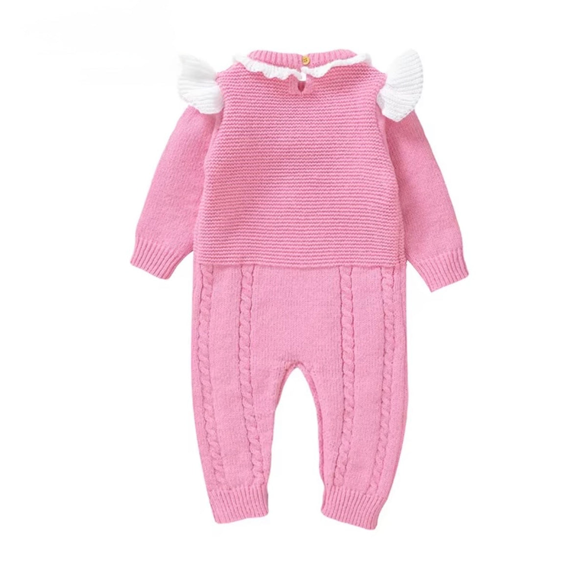 Sweetheart Ruffle Knit Romper