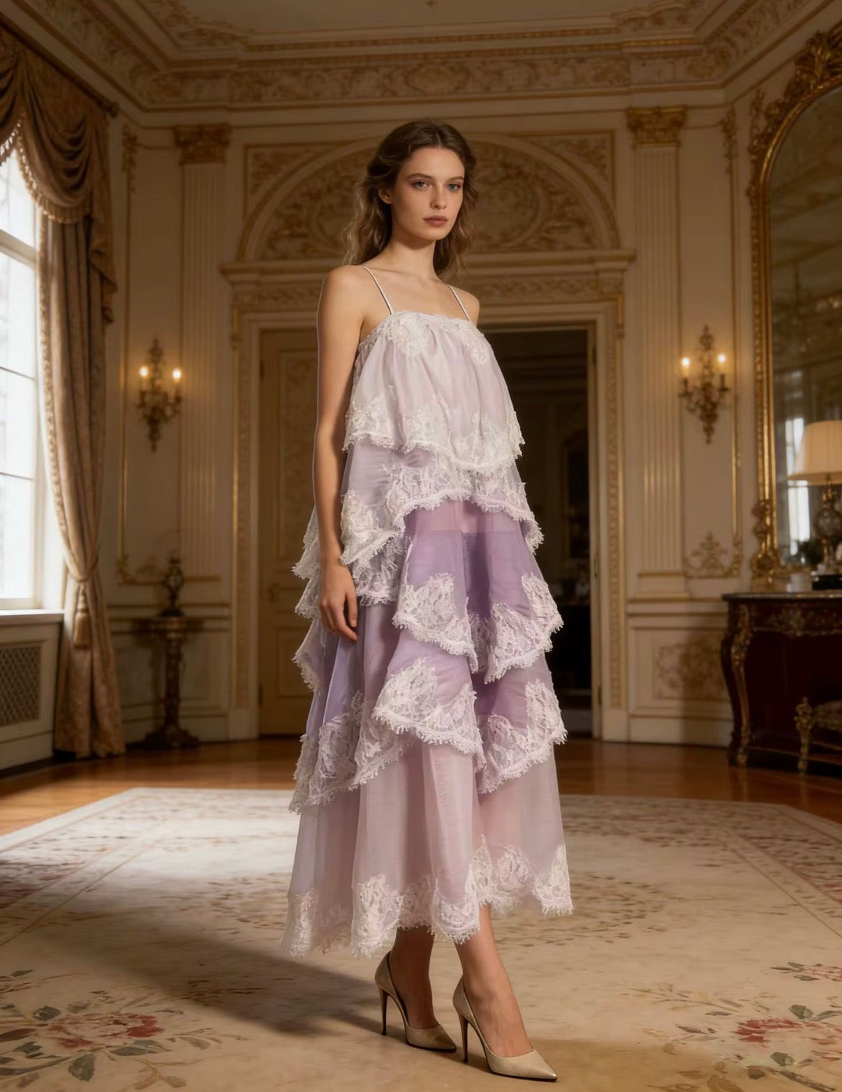 Cascade Lace Whisper Dress
