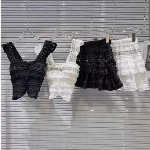 Ruffle Lace Two-Piece Set