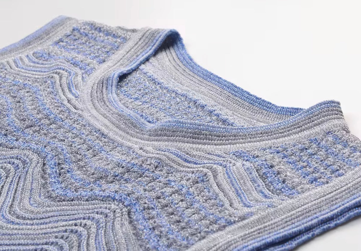 Ocean Ripple Knit Top