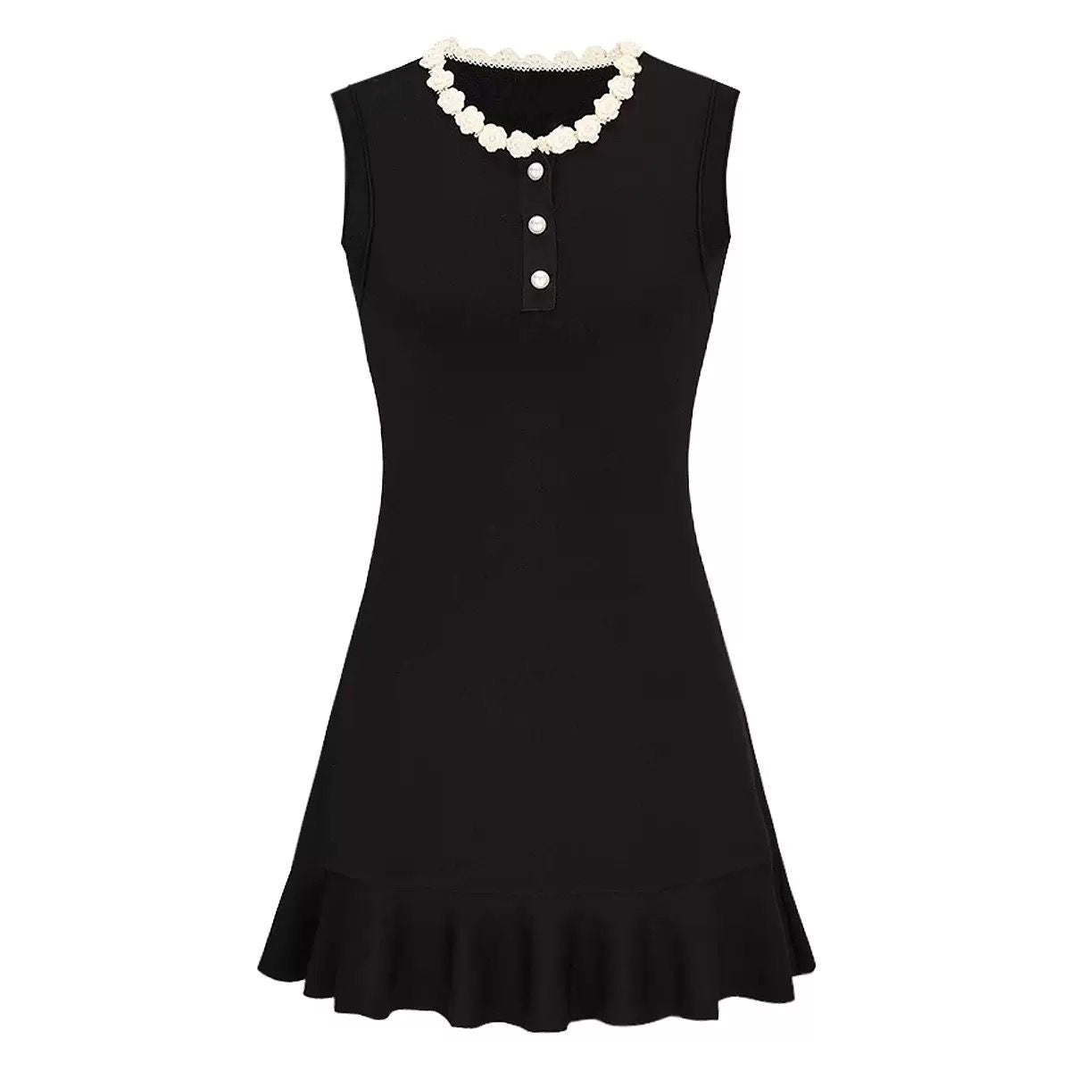 Pearl Petal Mini Dress