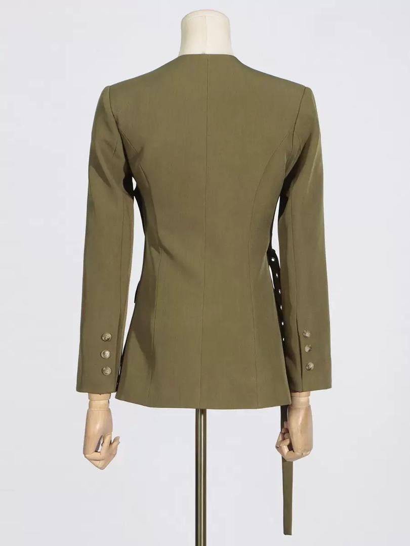 Modern Power Mini Dress with Angled Hem