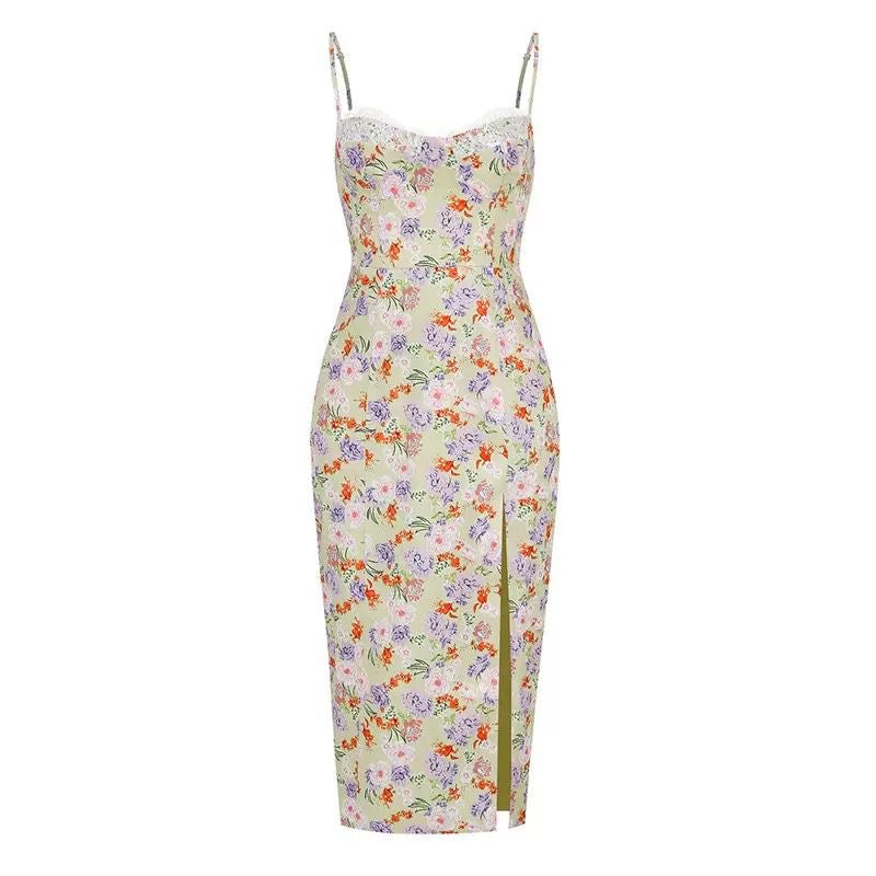 Spring Whispers Floral Midi Dress