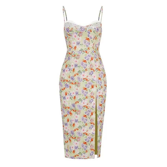 Spring Whispers Floral Midi Dress