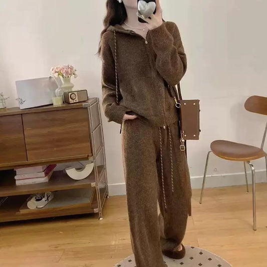 Cozy Luxe Knit Hoodie Set