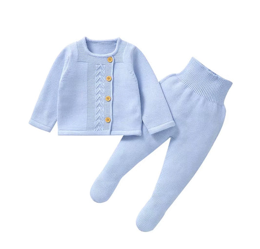 Classic Button Knit Baby Set