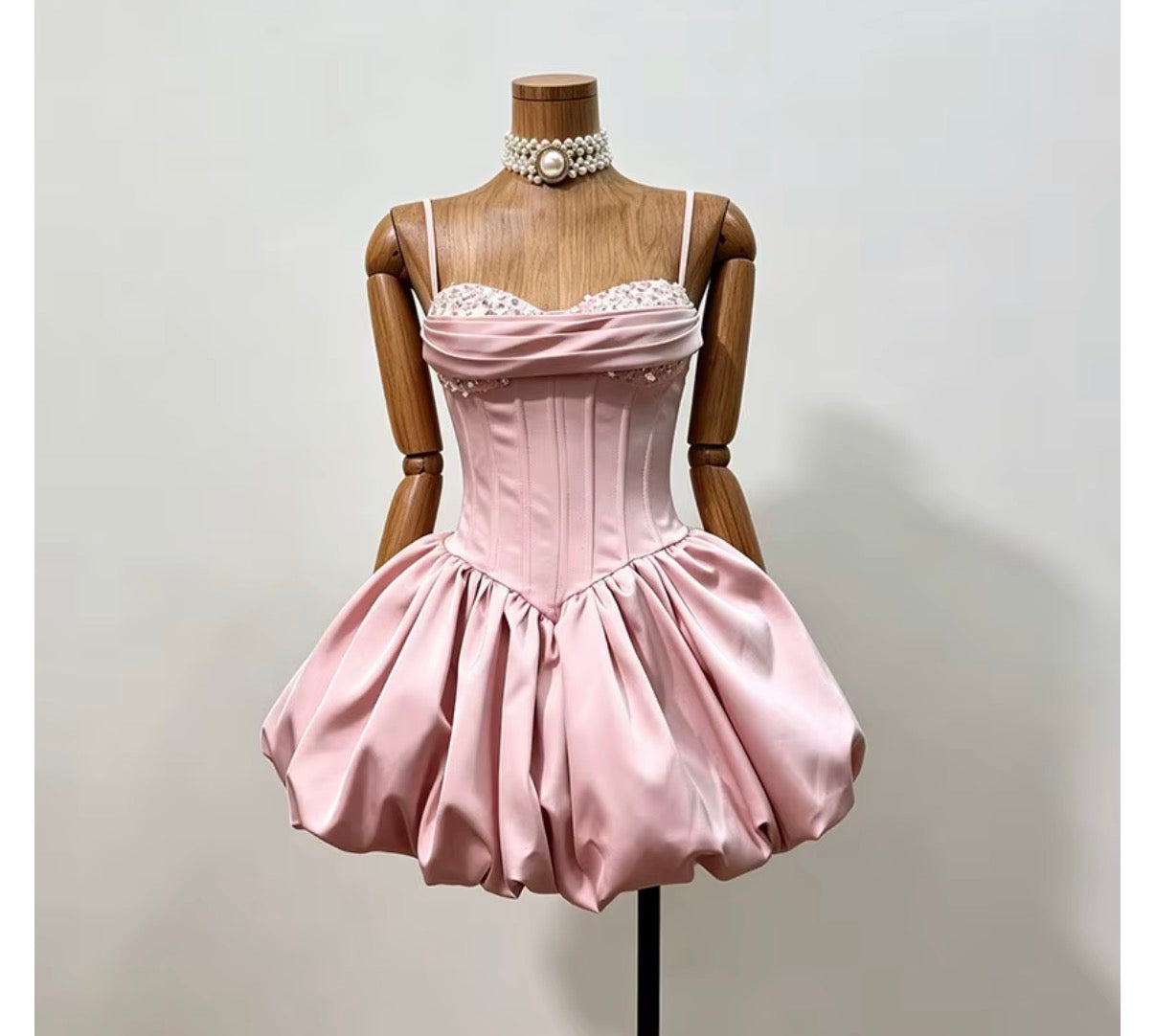 Crystal Corset Bubble Mini Dress
