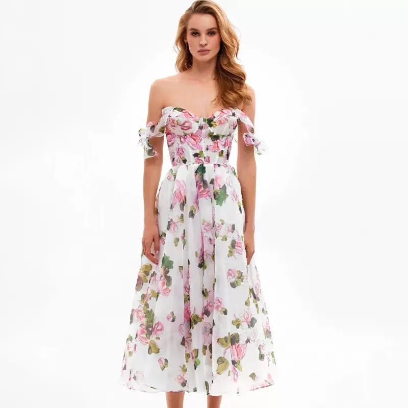 Rosé Garden Corset Dress